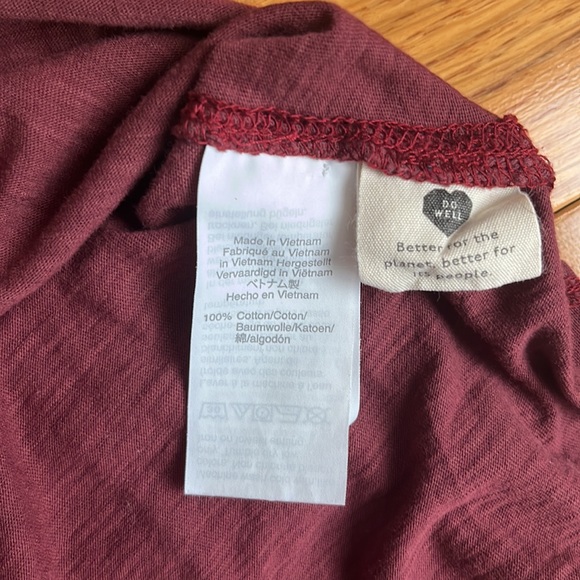 EUC Madewell Slub Knit Scoopneck Maroon pocket Tank Size M - Picture 8 of 8